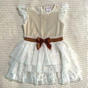 American Girl Holiday Christmas Tulle Sparkle Dress 6